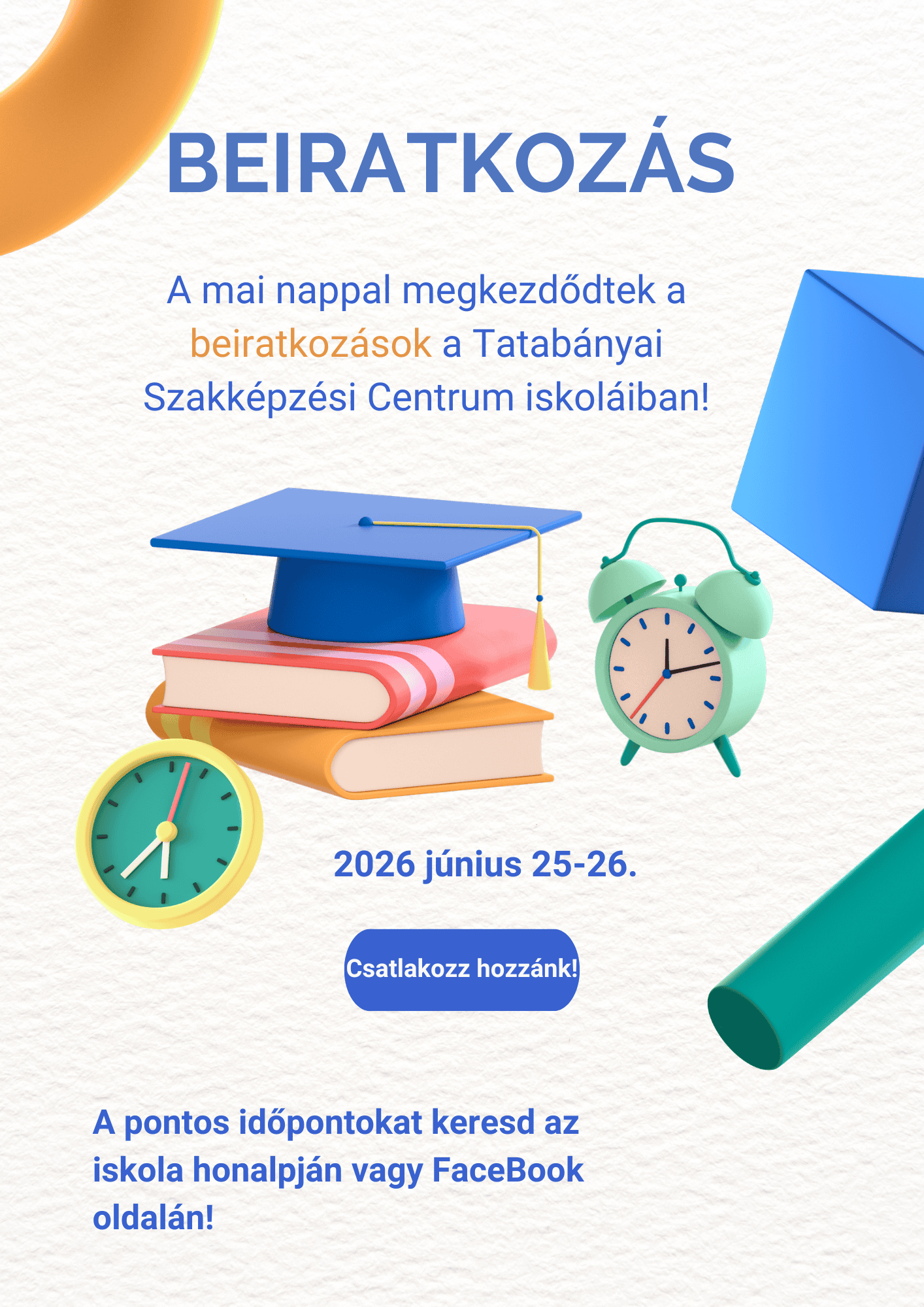 Beiratkozás a 2026/2027-es tanévre