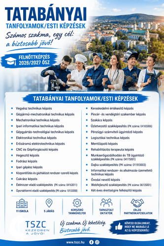 Tatabányán induló felnőttképzések